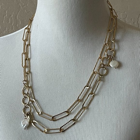 FUSION FRESH WATER PEARL CLIP NECKLACE | NWT - Picture 8 of 8